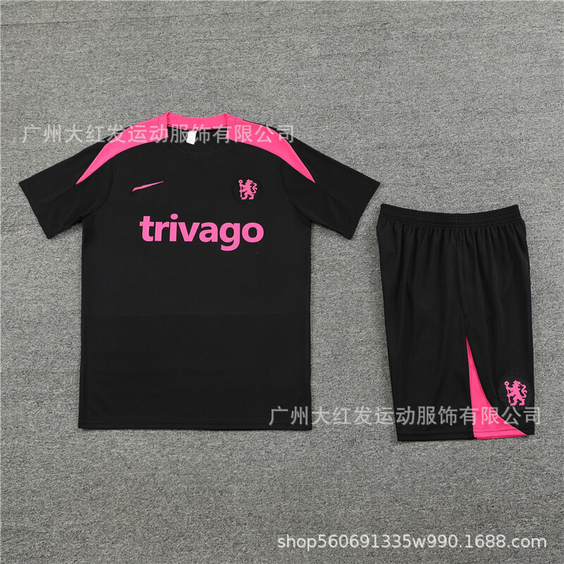 2425 Mangas cortas Chelsea Negro