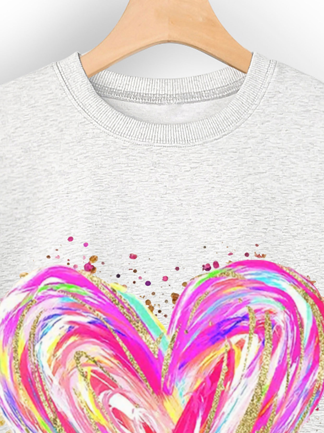 Independent Site New Stylish, Comfortable, Versatile Women's Colorful Sequin Heart Autumn And Winter_ecoleips.com