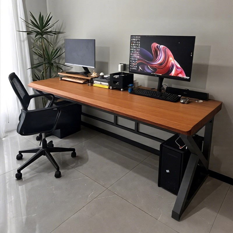 Escritorio de computadora para dos personas escritorio de madera maciza dormitorio escritorio de oficina para adultos escritorio de tablero grande simple escritorio