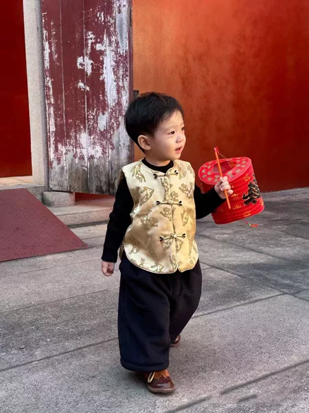 New Chinese Children's Clothing One Year Old Dress Men's Treasure Tang Suit Vest Autumn and Winter Girls Chinese Style Rabbit Jacquard Cotton Vest