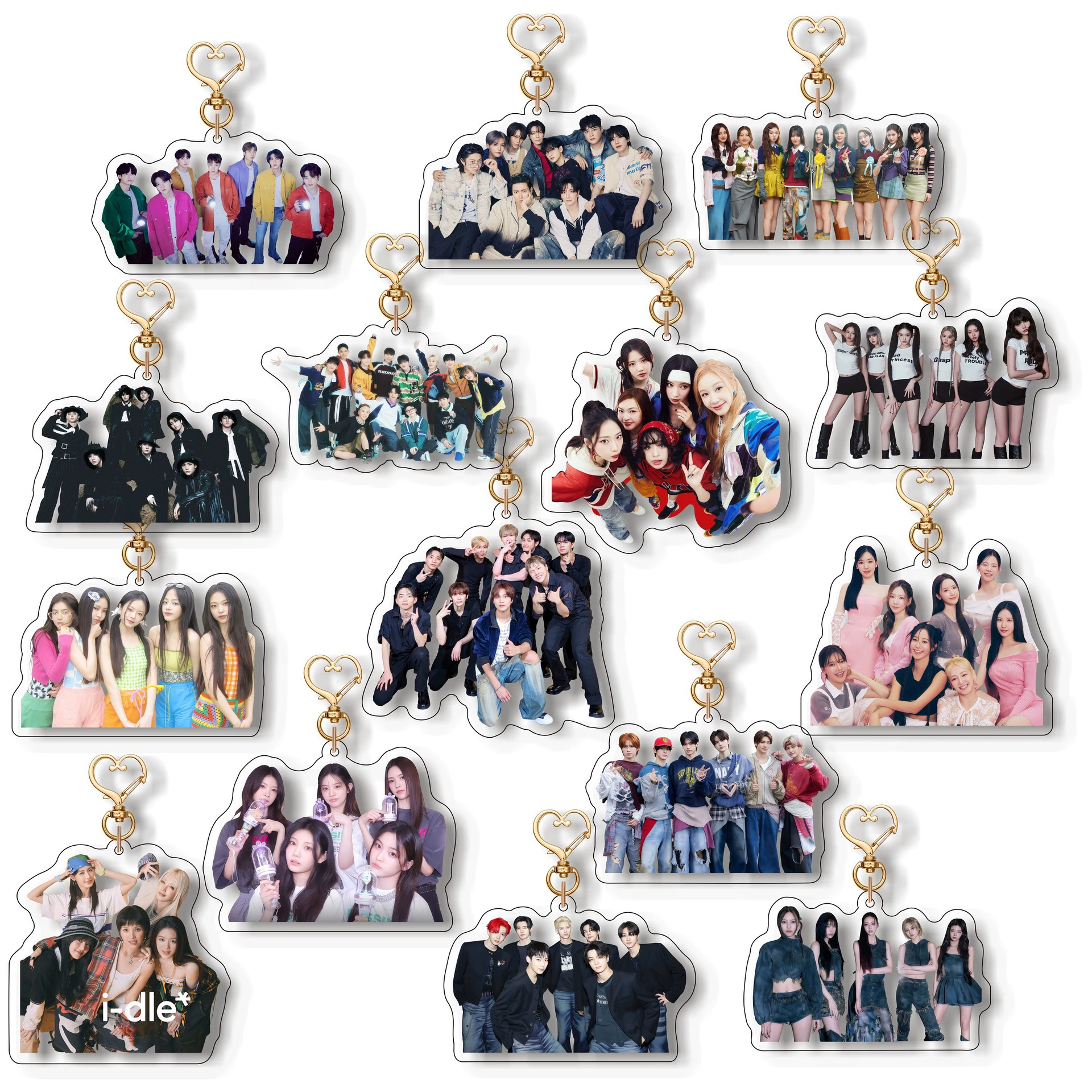 Ключодержащий брелок группы Straykids black pink bts itzy twice ive акриловый