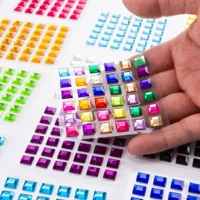 8MM36 Квадратные Цветные Алмазные Наклейки Акриловые Алмазные Наклейки Детские развивающие игрушки DIY аксессуары наклейки с драгоценными камнями