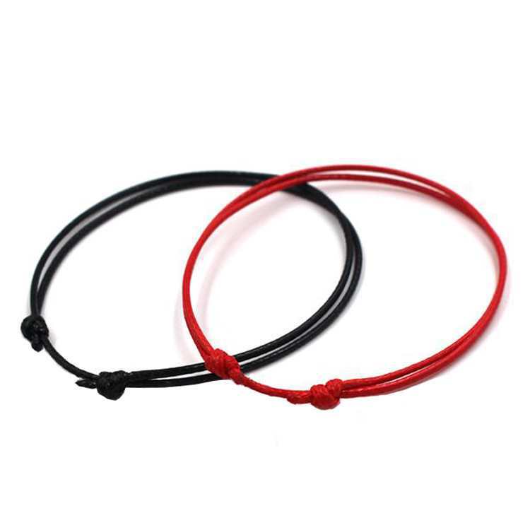 European and American Cross-Border Popular Wax Thread Bracelets, Adjustable Size, Same Style for Men and Women, Hand-Woven Bracelets, Ready for Delivery