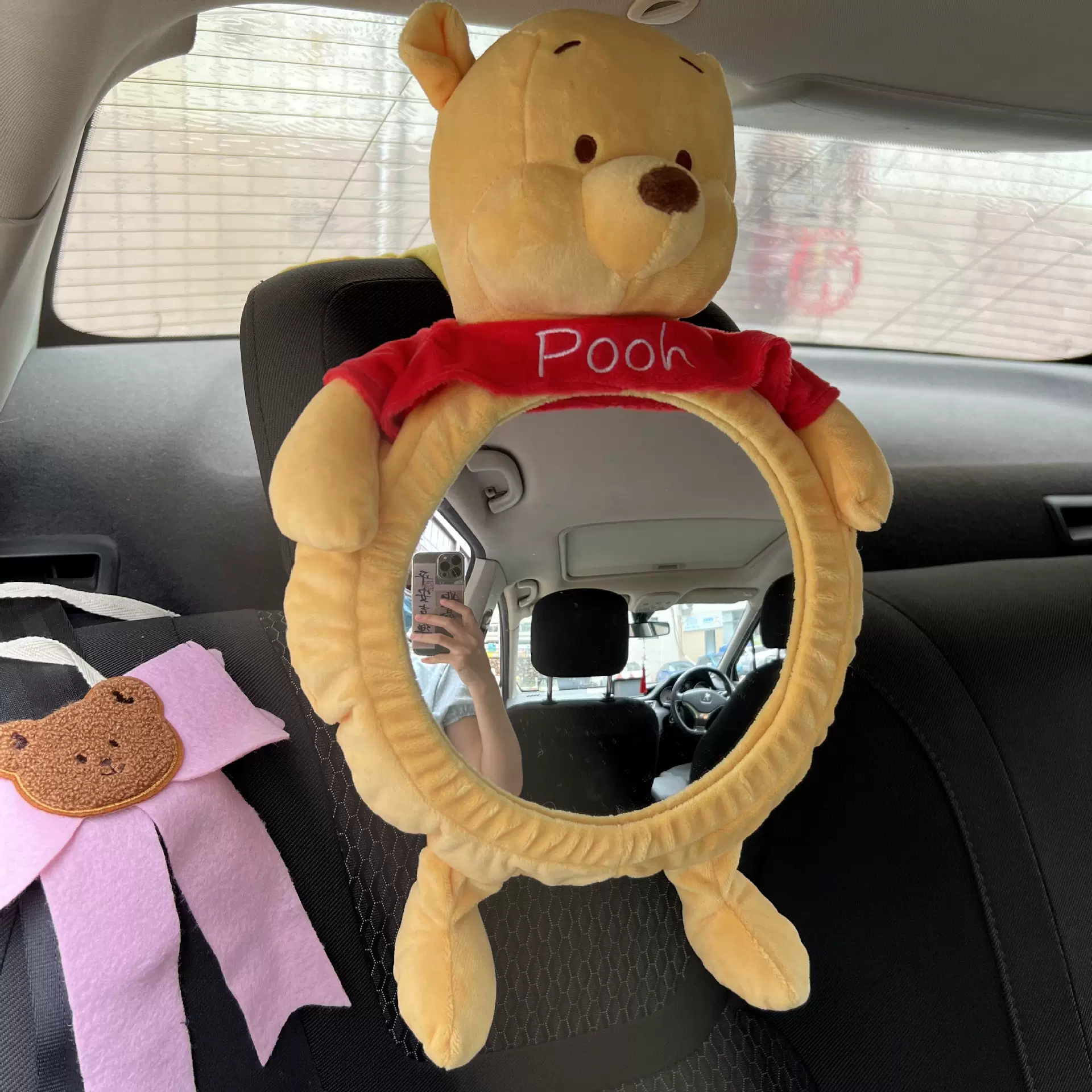 韩国ins卡通汽车挂件儿童安全座椅后视镜车宝宝观察镜