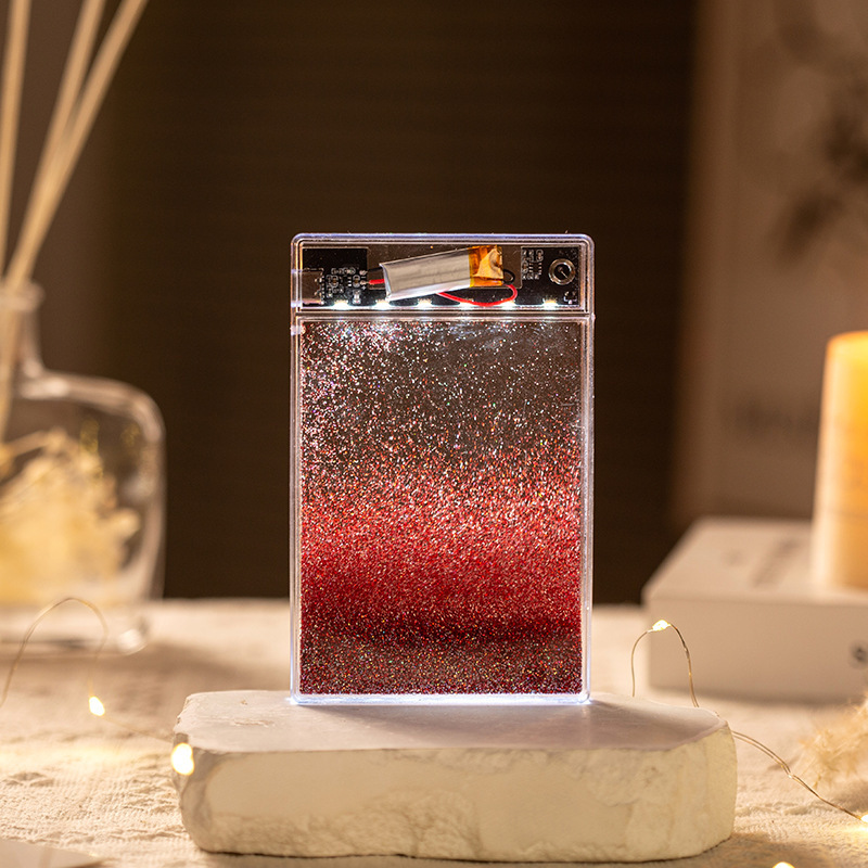 アクリル流砂カードレンガ麻雀 DIY Usachi Xiaoba デスクトップ装飾品ライト流麻冷蔵庫マグネット|undefined