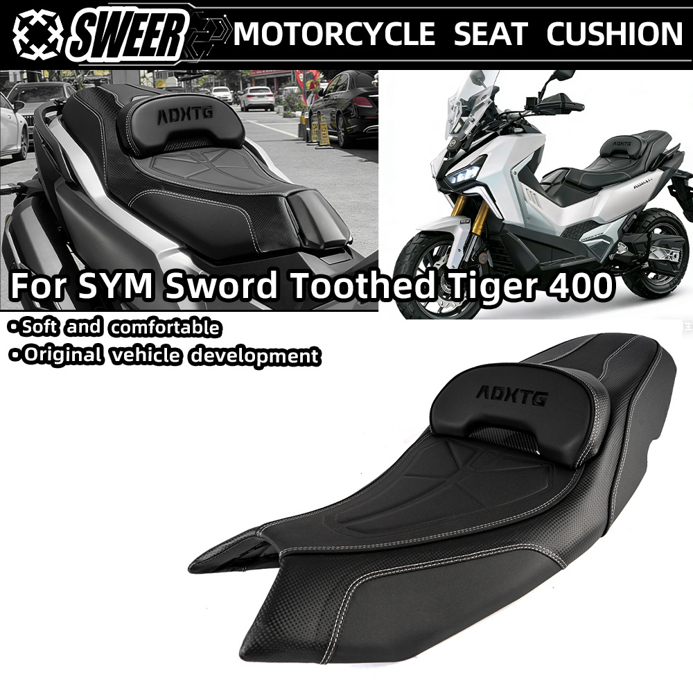 Suitable for Sanyang Saber Tiger 400Adxtg Upgraded Large Seat Assembly Modification with Comfortable Soft Leather Backrest Cushion