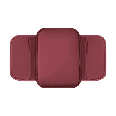 armrest box pad memory foam: Armrest box pad - wine-redno-label