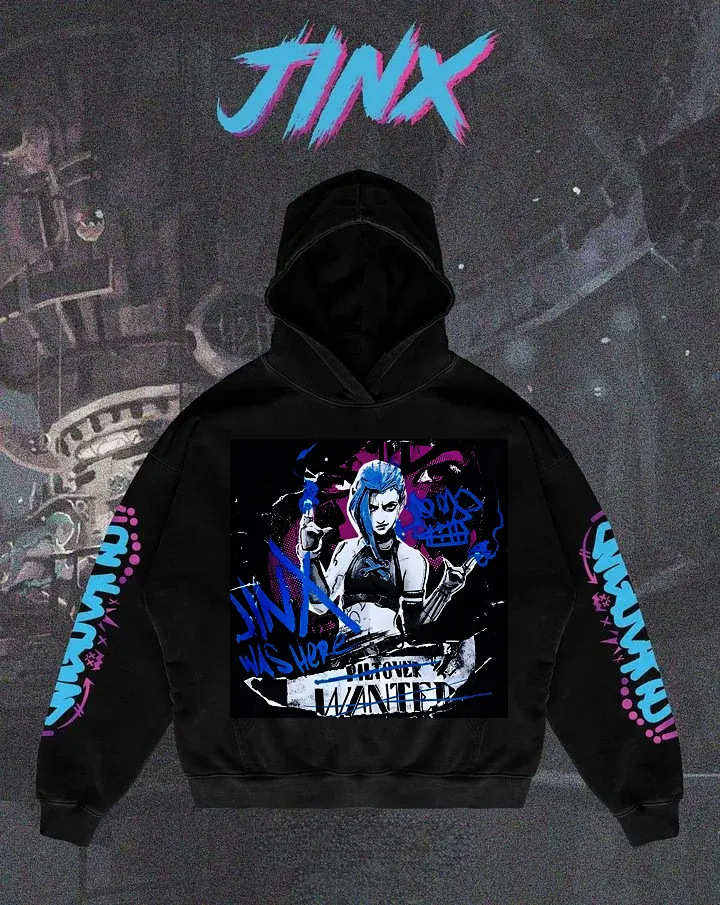 Liga Popular Arcane Jinx Graphic Hoodies All Anime Charact