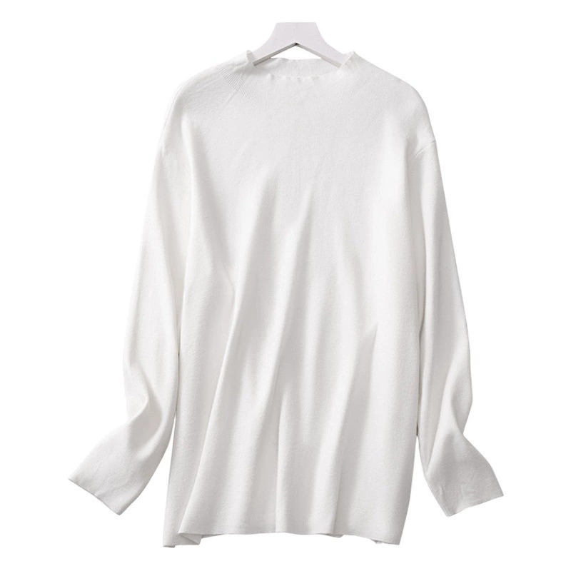 200/300 кг очень большого размера Женская грудь 150/160 Половина высокого воротника базовый свитер вязание 280/350 кг