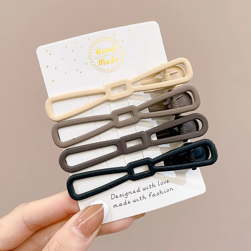Clip de flequillo de color café con leche, pinza para el cabello estrella, prensa, accesorios para el cabello para mujer 2025, accesorios para el cabello, clips para cabello roto, clips laterales, clips bb