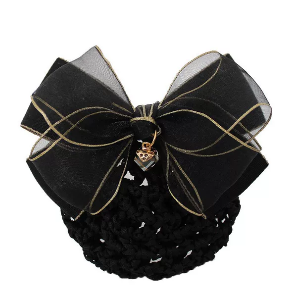 Yarn Satin Head Flower Women's Senior Sense Professional Hair Trash Net Bag Hotel Bank Nurse Phnom Penh Bow Hair Accessories Hair Clip