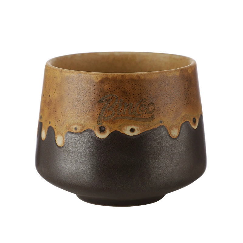 Bincoo flow glaze design niche coffee cup Japanese retro kiln change 200ML exquisite small ceramic cup