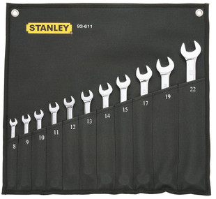 Stanley Tools 11-Piece Metric Fine Polished Plum Blossom Dual-Purpose Long Wrench Set 8-22mm 93-611-22
