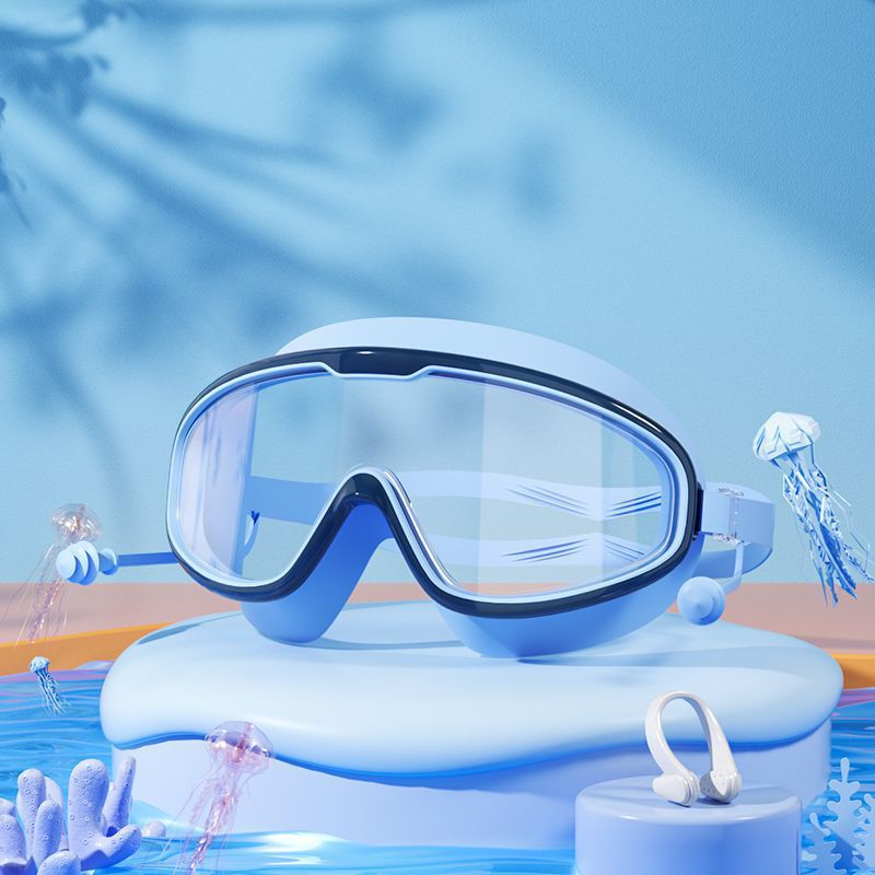 Gafas de Natación Infantil de Marco Grande de PC Impermeable Antiempañante image 11