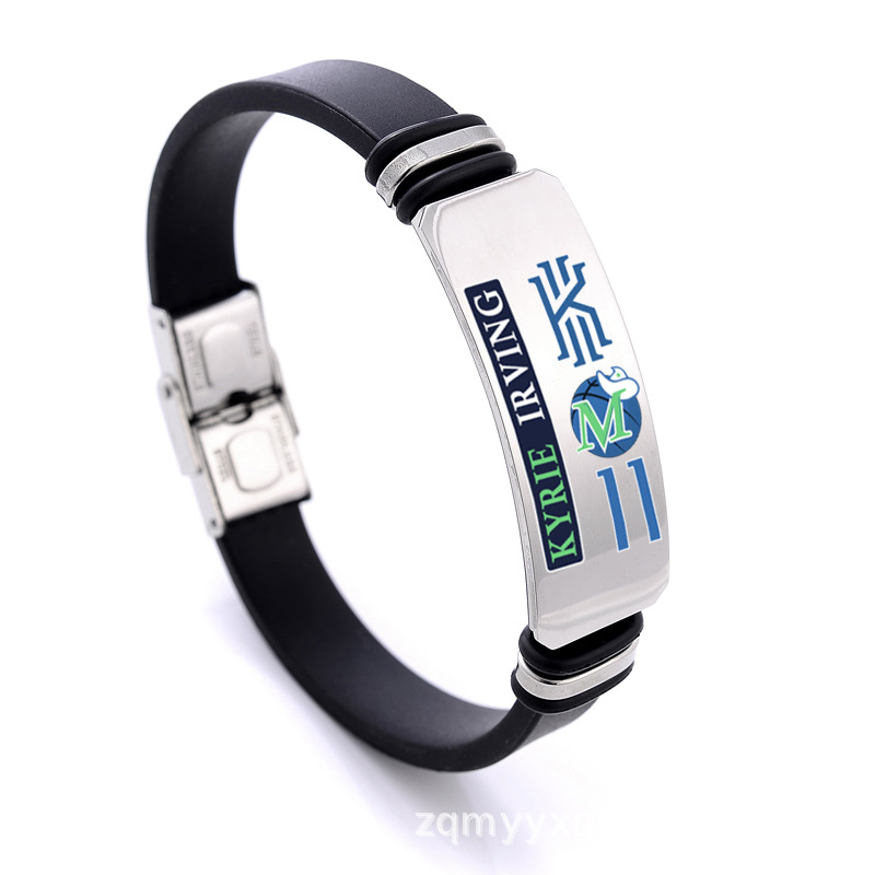 스테인리스 스틸 팔찌 (실버 컬러 일러스트) 어빙, 댈러스 매버릭스