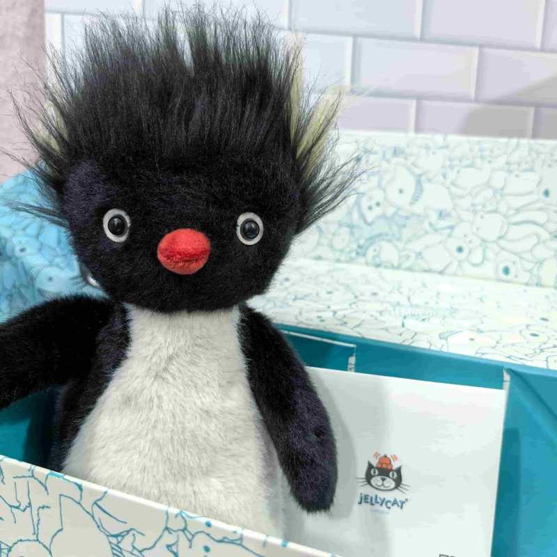 元イギリスジェリーcatロニージャンプ岩爆発頭ペンギンロック柔らかい揚げ毛ペンギン玩具ぬいぐるみ|undefined