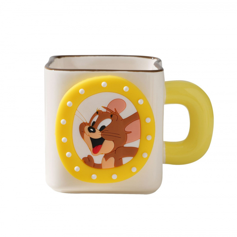 Gato y ratón tazas de cerámica tazas de pareja tazas de agua refrigerador tazas de regalo de cumpleaños para chicas lindas tazas de dibujos animados
