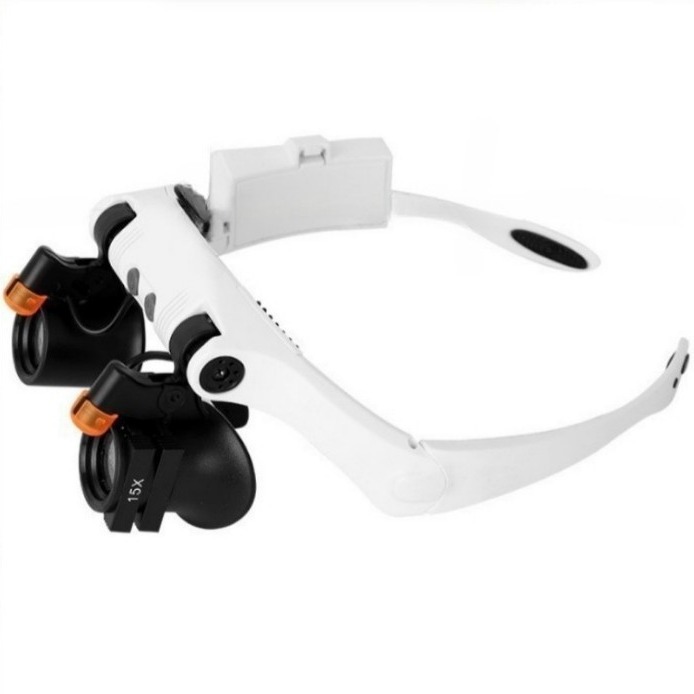 Glasses Magnifier High Magnification Led Professional-Grade Watch Repair 3/4/5/6/7/10X 21X Head-Mounted High-Definition 2