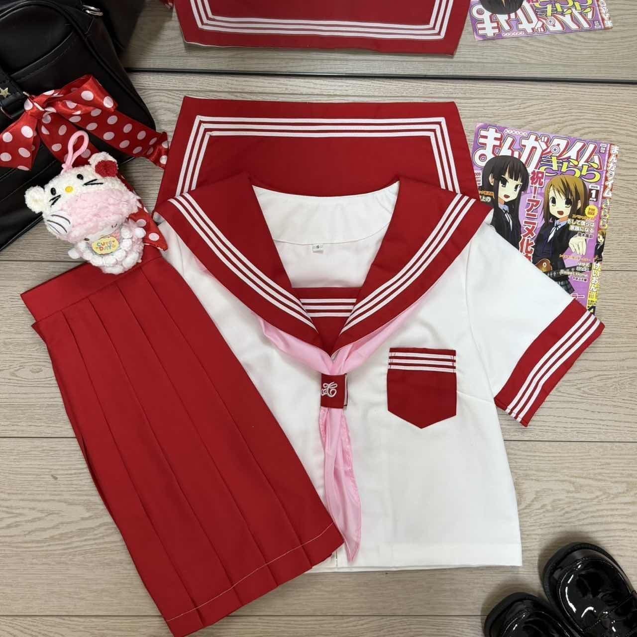 Original JK Academy Standard Basic JK Uniform Set Authentic Japanese Style Student School Uniform Black Sailor Suit