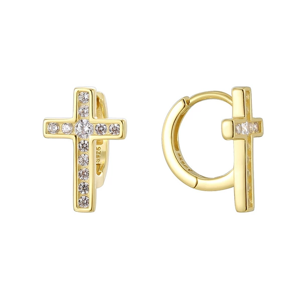 Golden zirconium, earrings