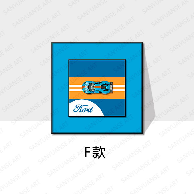 Pintura colgante de coche, aleación, habitación creativa para niños, comercio electrónico transfronterizo, pintura decorativa, dormitorio, modelo de porche, mural