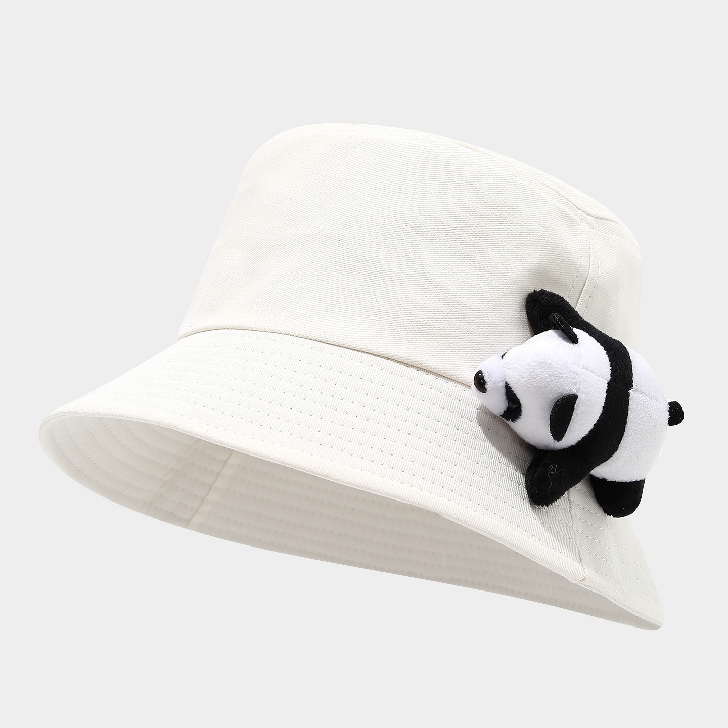 Versión coreana de la muñeca de dibujos animados lindo panda rojo sombrero de pescador hombres y mujeres japonés pequeño fresco moda dulce sombrero de lavabo sombrero para el sol