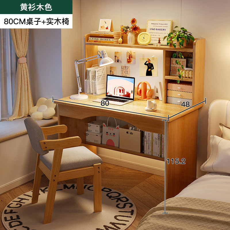 Escritorio, estantería, escritorio de computadora pequeño integrado, escritorio simple, escritorio moderno, dormitorio en casa para estudiantes, escritorio de aprendizaje