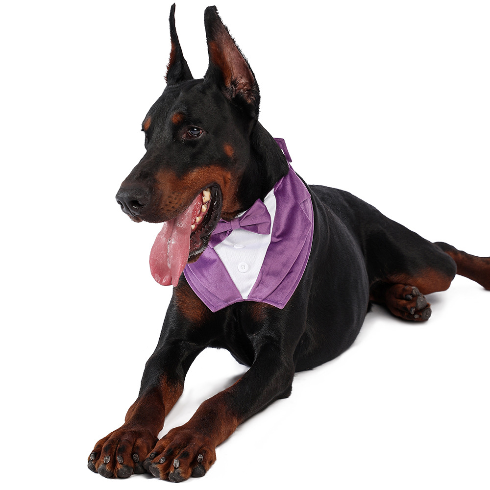 TANPOPO transfronterizo nueva moda guapo toallas toallas de mascota triángulo velcro toallas de saliva para perros bufandas