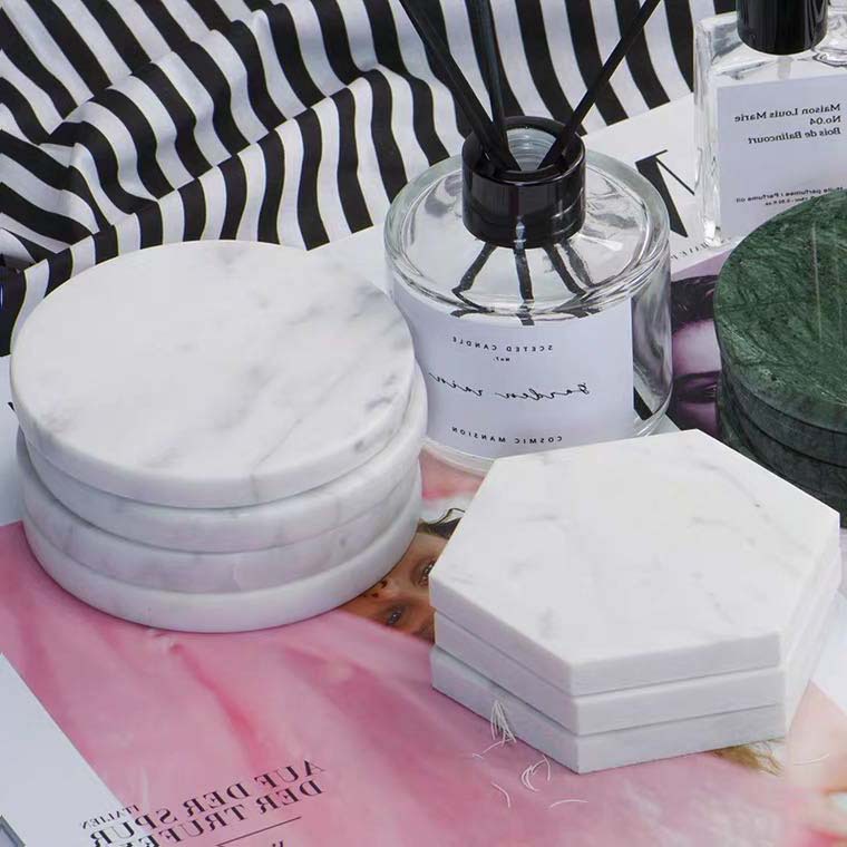 Nordic ins creativo bandeja de la montaña de mármol natural Nordic aislamiento térmico estera de café joyería pantalla accesorios de fotos