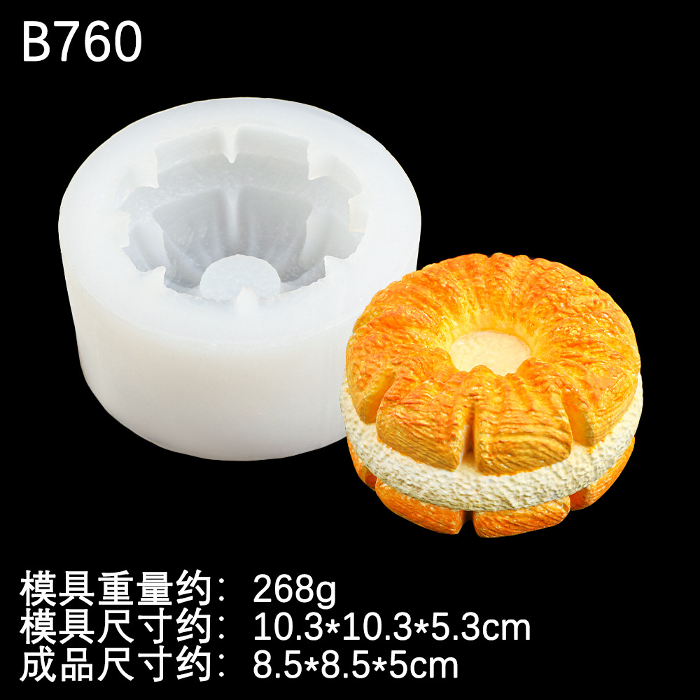 Tostada de huevo escalfado Melaleuca helado amasar molde de silicona bolsa de piña iy molde de yeso de aromaterapia adornos decorativos