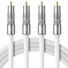 Audiocrast A75镀银发烧RCA信号线双莲花音频线二对二音响连接线