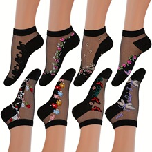 L 45597 Ice silk sheer women's socks ��˿͸��ˮ��˿��