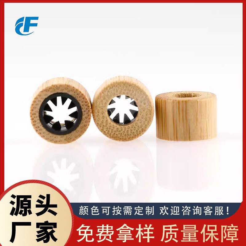 竹子倒刺扣 手腕带扣 挂绳织物绳单向调节滑动手腕带防拆盗倒刺扣