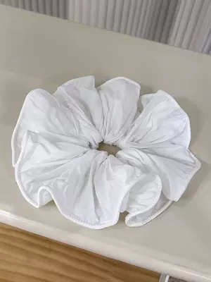 Saç üçün rezinlər Color Series Simple Solid Color - white-diameter-about-21cm