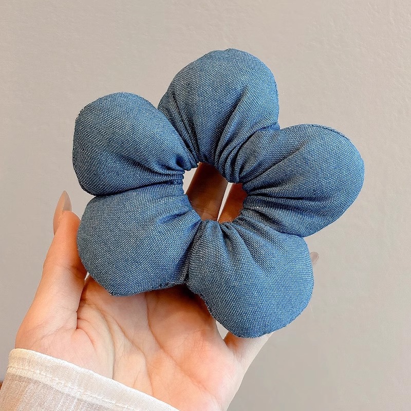 Colección de anillo de cabello lindo de intestino grande de verano de cola de caballo de cabeza de cuerda de flor de cabeza de niña universitaria estilo de alto valor de belleza joyería de cabello