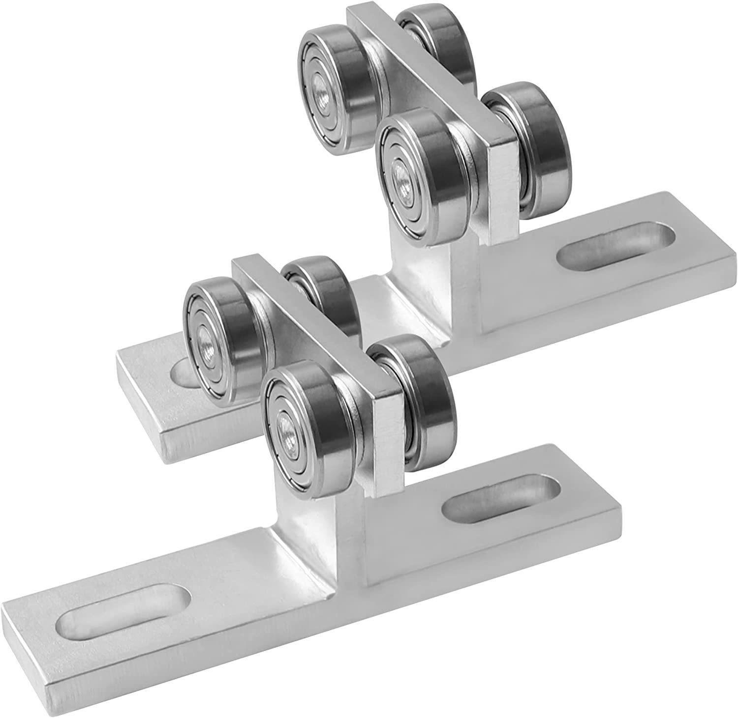 Conjunto de Polea Colgante Tipo T 6 Ruedas Carga Pesada para Puertas Correderas