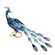 Foreign trade exports to Europe and the United States outdoor lawn paint hand-painted iron products solar lights animal ornaments low Peacock decoration