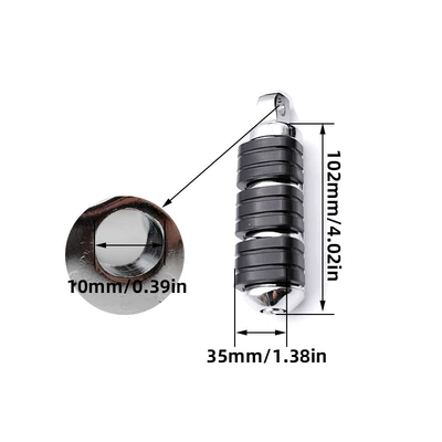 black rubber pedal non-slip – Motorcycle pedals