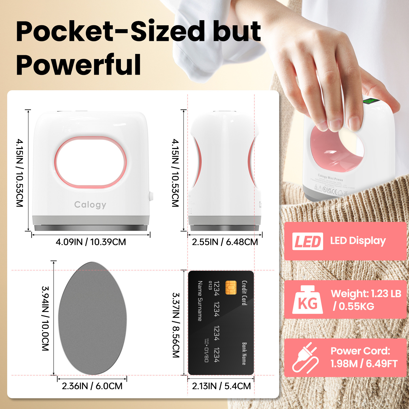Mini máquina de transferencia de calor, plancha de impresión portátil, pequeña máquina de transferencia de calor con control de temperatura de 4 niveles, máquina de impresión de camisetas