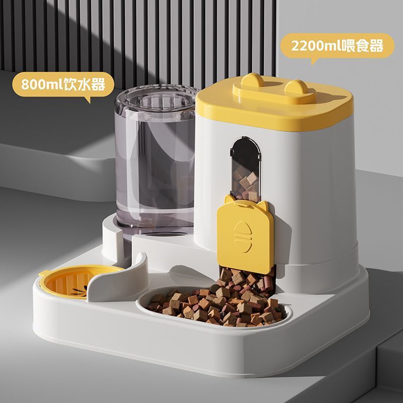 猫咪狗狗饮水机猫粮全自动喂食器猫狗碗储粮桶狗狗饮水器宠物用品|undefined