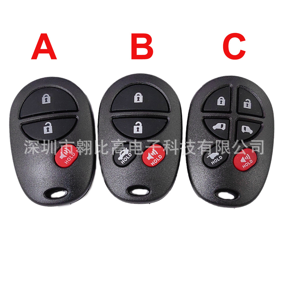 For Toyota Highlander Sequoia 3/4/6 Button Car Key Remote GQ43VT20T 315MHZ