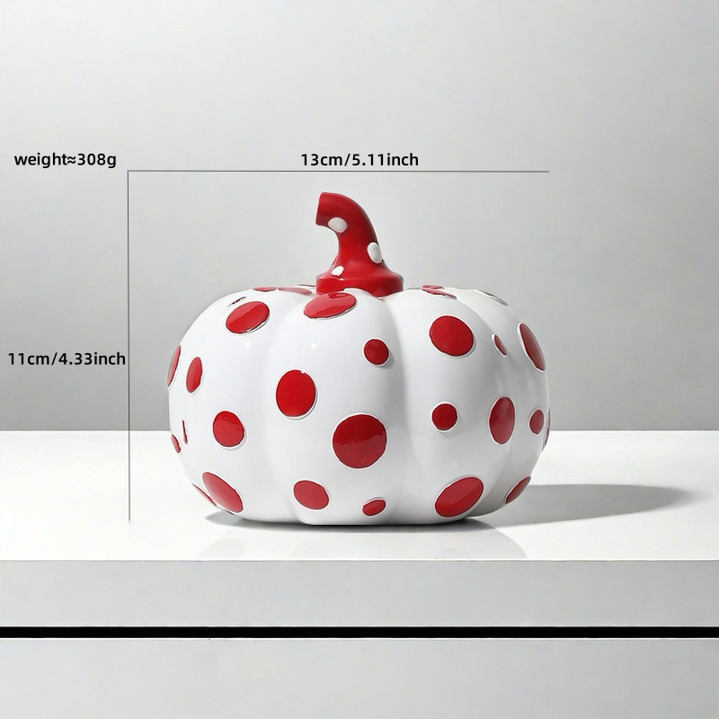 アートニッチな水玉模様のカボチャの卓上飾り、ホームリビングルームの樹脂工芸品、装飾、手作り、クリエイティブ|undefined