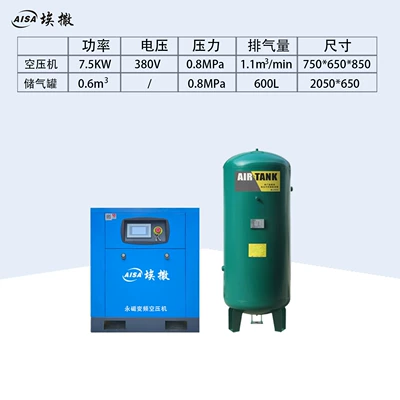 Wholesale, Industrial-Grade, High-Efficiency Gas – Hava kompressorları - promotional-model-75kw-permanent-magnet-frequency-conversion-touch-model-06-gas-tank