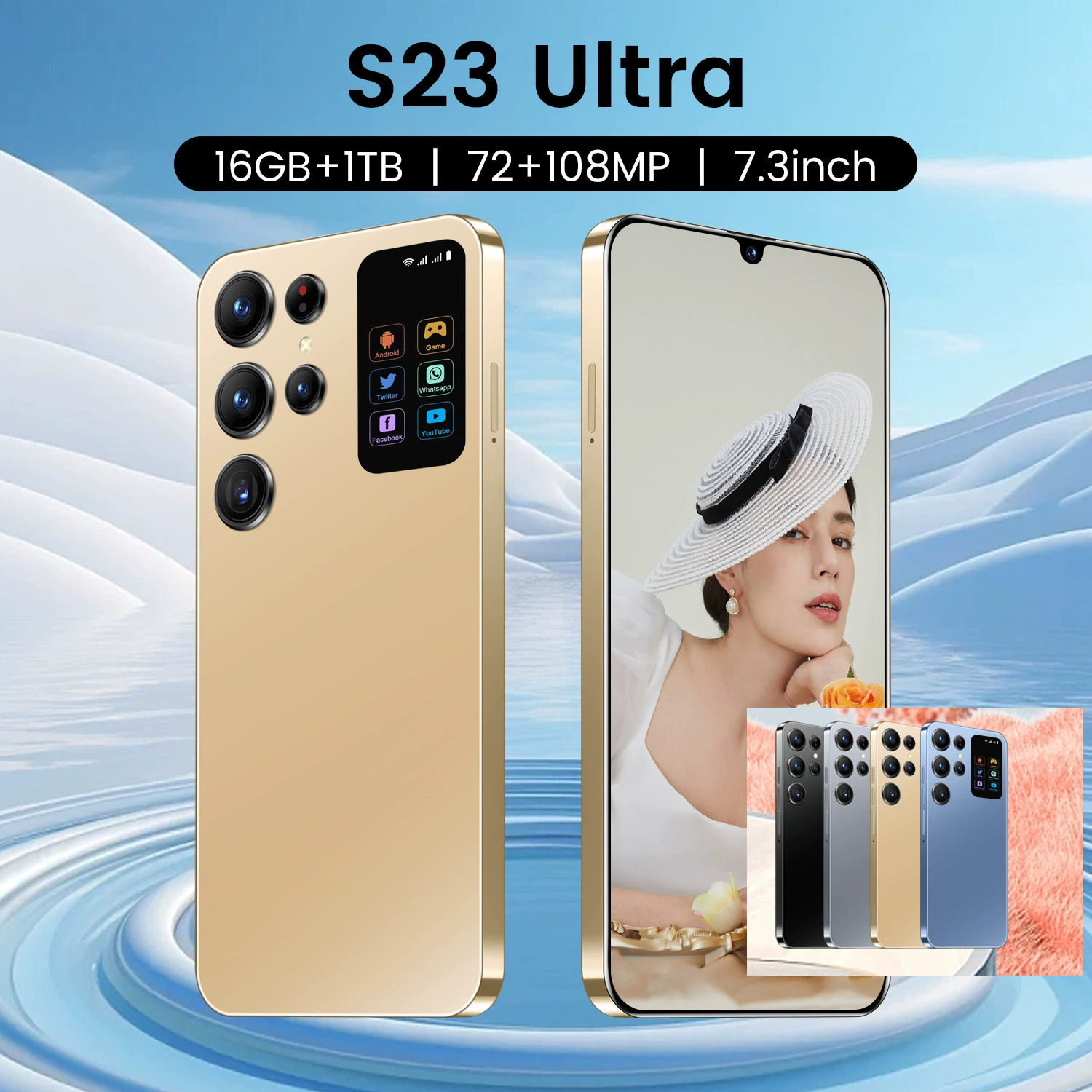 Новый 6,26-дюймовый трансграничный смартфон S23 Ultra с 1+16G суб-экраном Android «все в одном» от зарубежного производителя