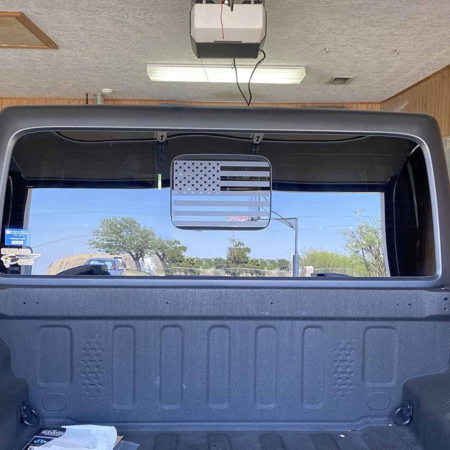 Amazon ventana trasera vidrio bandera americana mate pegatinas negras para Jeep Jeep Gladiator