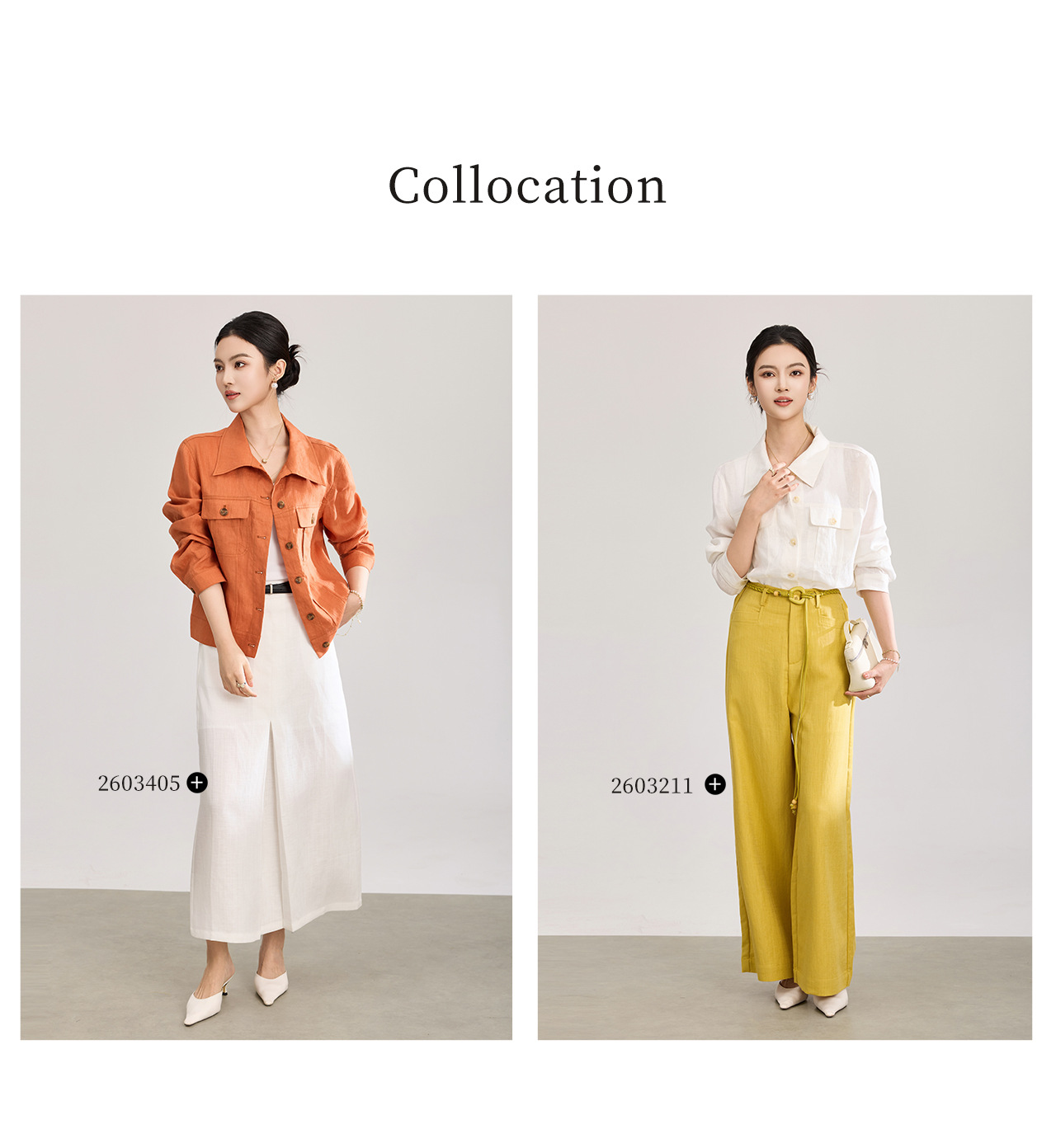 Áo sơ mi nữ linen phong cách Old Money hai túi xếp ly kiểu công nhân — màu cam chi tiết 10