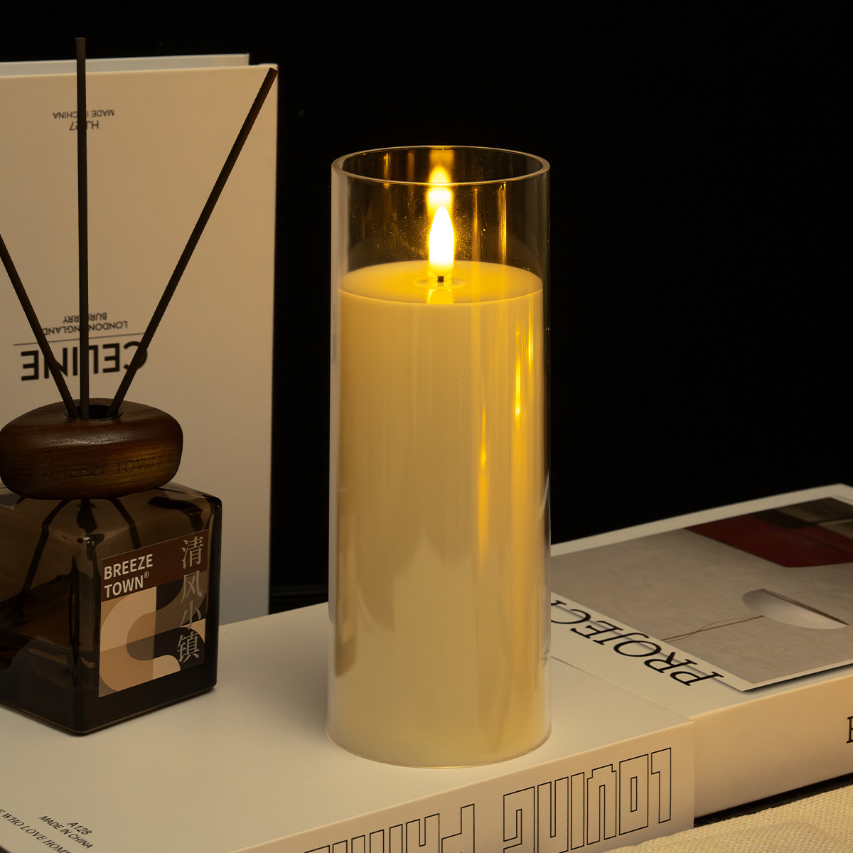 LED velas electrónicas concierto de velas decoración guión matar la luz de la atmósfera luz de la noche de Navidad vela de control remoto