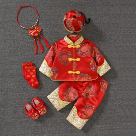 童民族服装;儿童帽;童旗袍