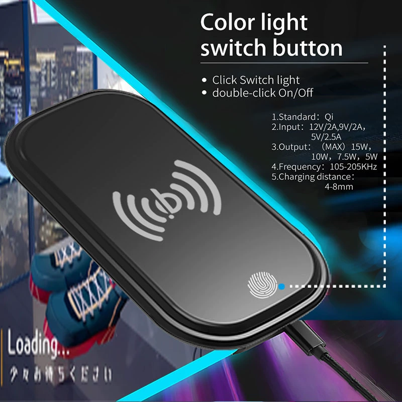 [Oversized Аниме каваии девушка 15W беспроводная RGB мышьpad]