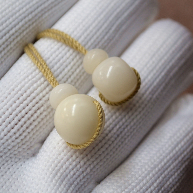 New Year Craft 12/13/14/15 White Bodhi Root Tee DIY Beads Buddha Head Accessories